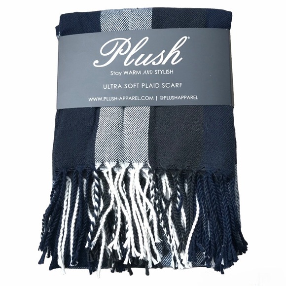 Plush Apparel Ultra Plush Plaid Scarf - Picture 1 of 3